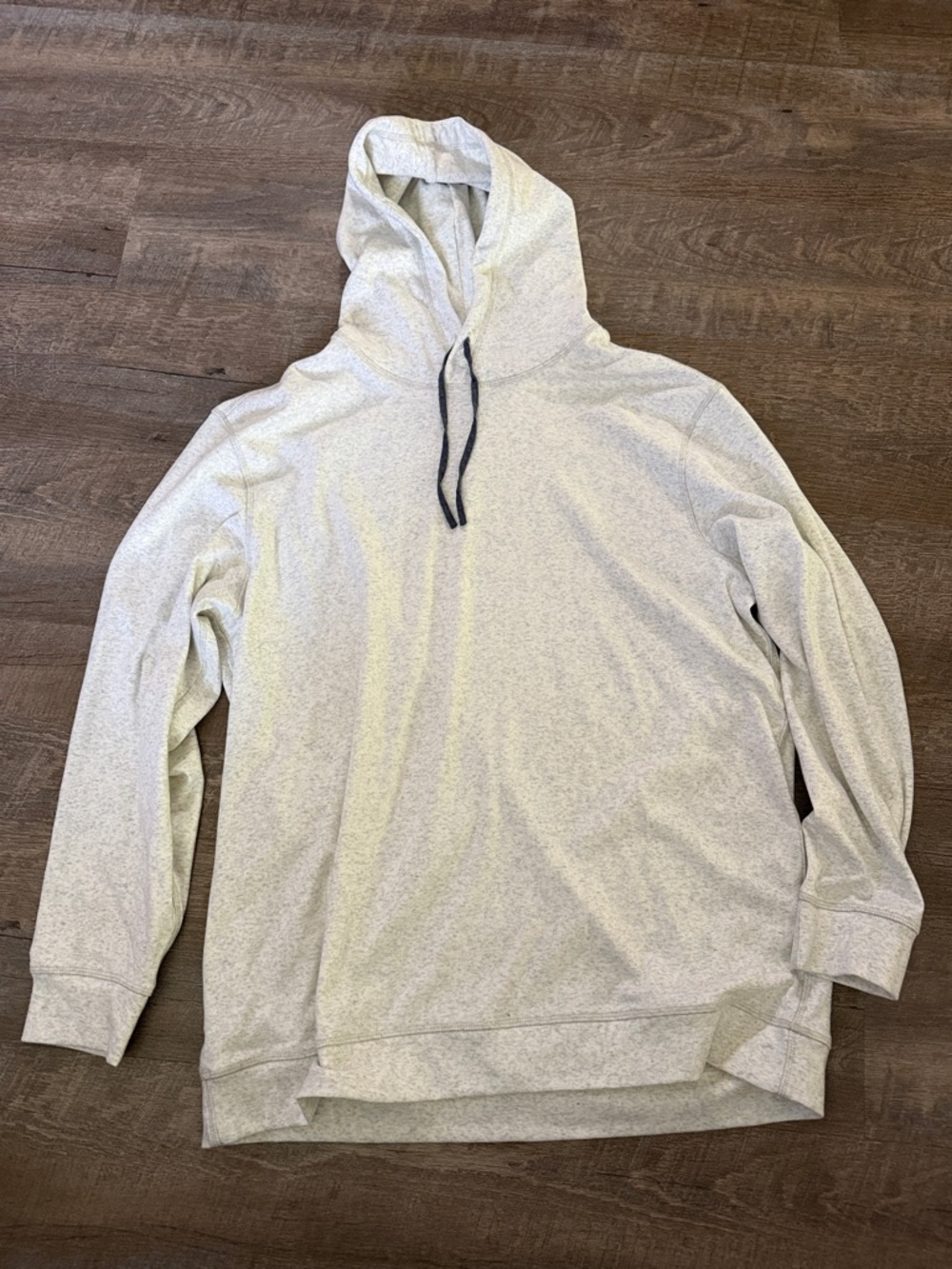 The Normal Brand Light Heather Gray Hoodie with Dark Drawstring